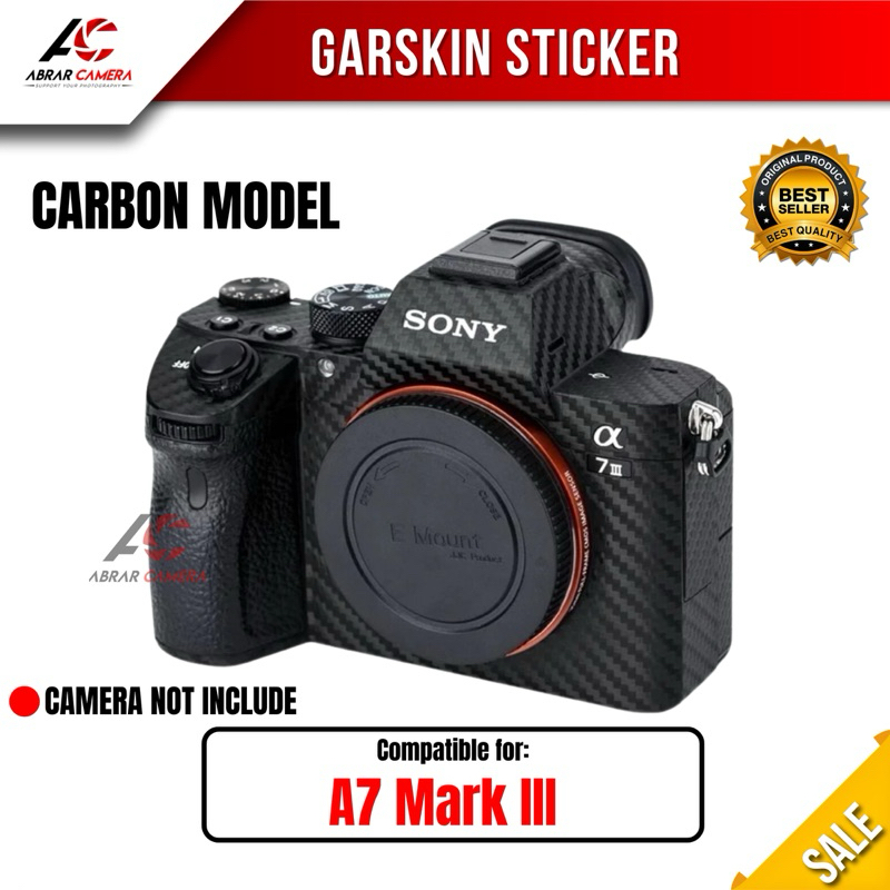 กล้องสติ๊กเกอร์ Garskin SONY A7iii / A73 / A7M3 / A7 mark iii รุ่นคาร์บอนไฟเบอร์ / สติ๊กเกอร์คาร์บอน