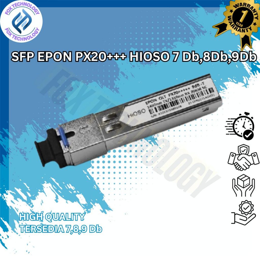 [คุณภาพสูง] Hioso EPON OLT SFP Module PX20+++ SFP Epon Hioso OLT PX20++++ 7 dB, 8 dB, 9 dB