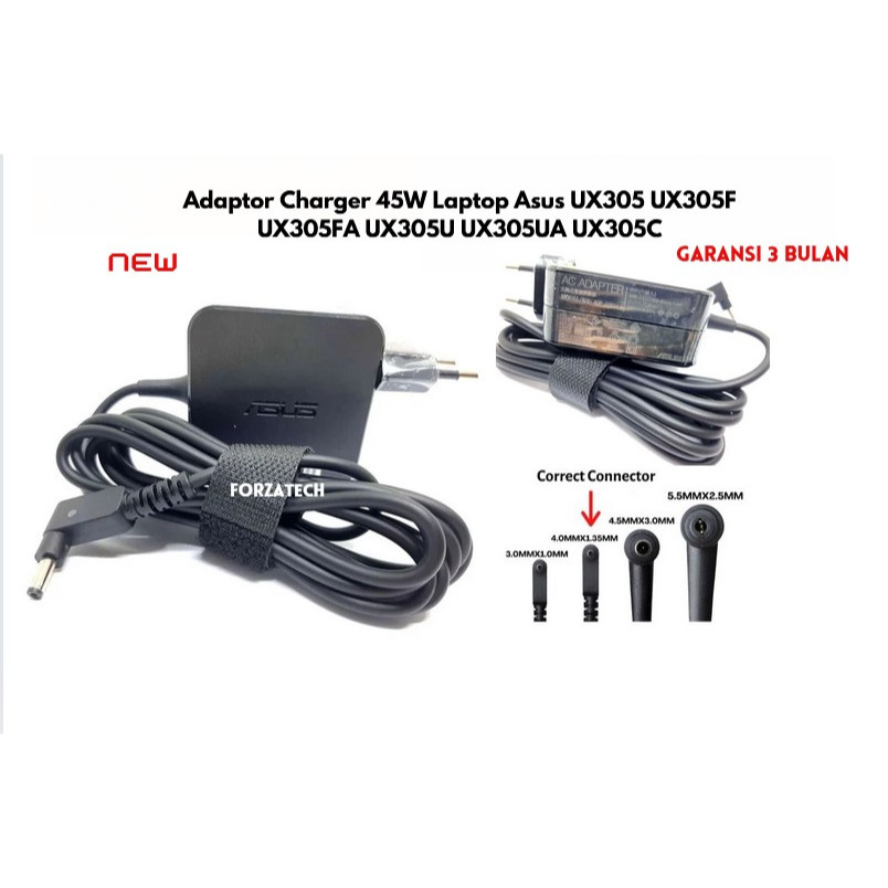 45W อะแดปเตอร์ชาร์จแล็ปท็อป Asus UX305 UX305F UX305FA UX305U UX305UA UX305C ใหม่ รับประกัน 3 เดือน