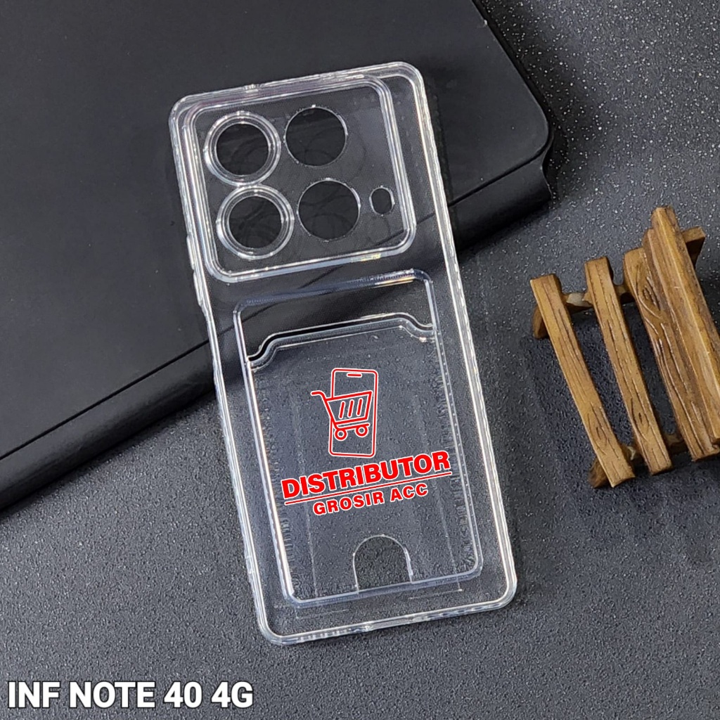 INFINIX NOTE 40 4G SOFTCASE CARD CASE CLEAR CARD SLOT CASE INFINIX NOTE 40 4G