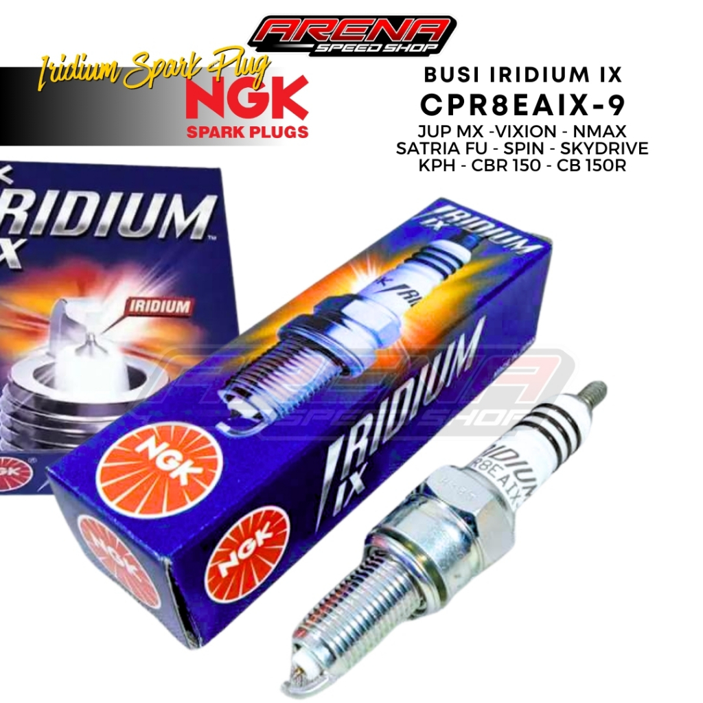 หัวเทียน NGK Iridium IX CPR8EAIX-9 KPH Vario 125 150 NMax Vixion, Satria FU Original NGK Iridium CPR