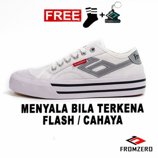 Fromzero - Sepatu Sneakers Kassual Aransa Low White Reflektive 36 - 45