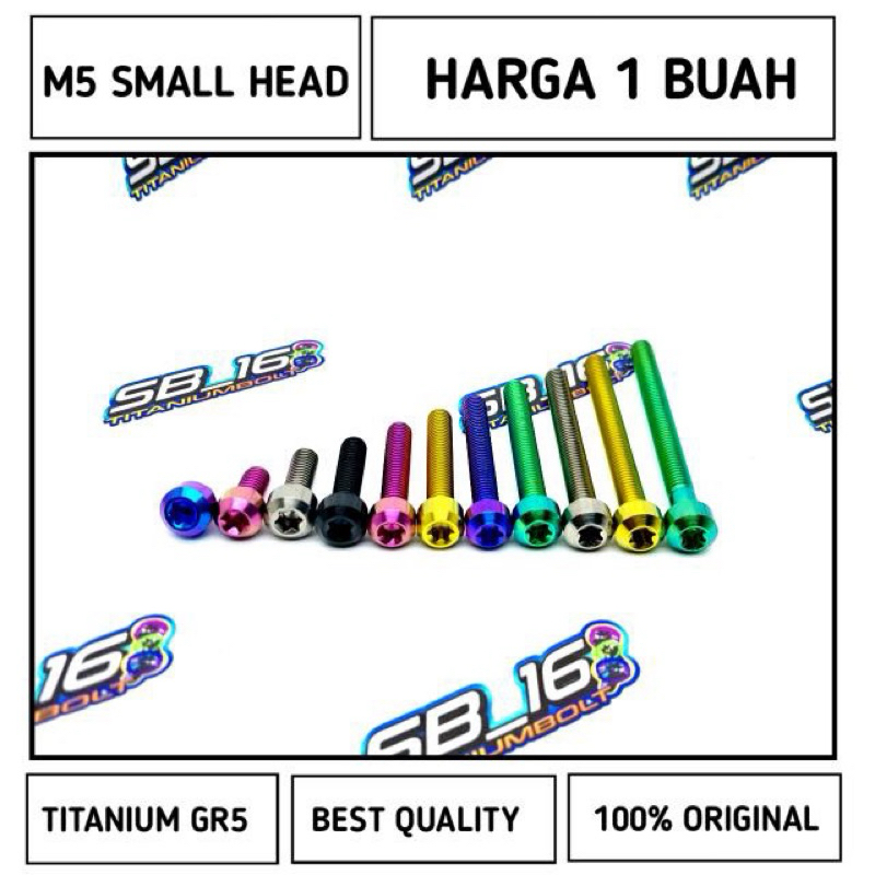 M5 SMALL HEAD TITANIUM GR5 (DRAT 8)
