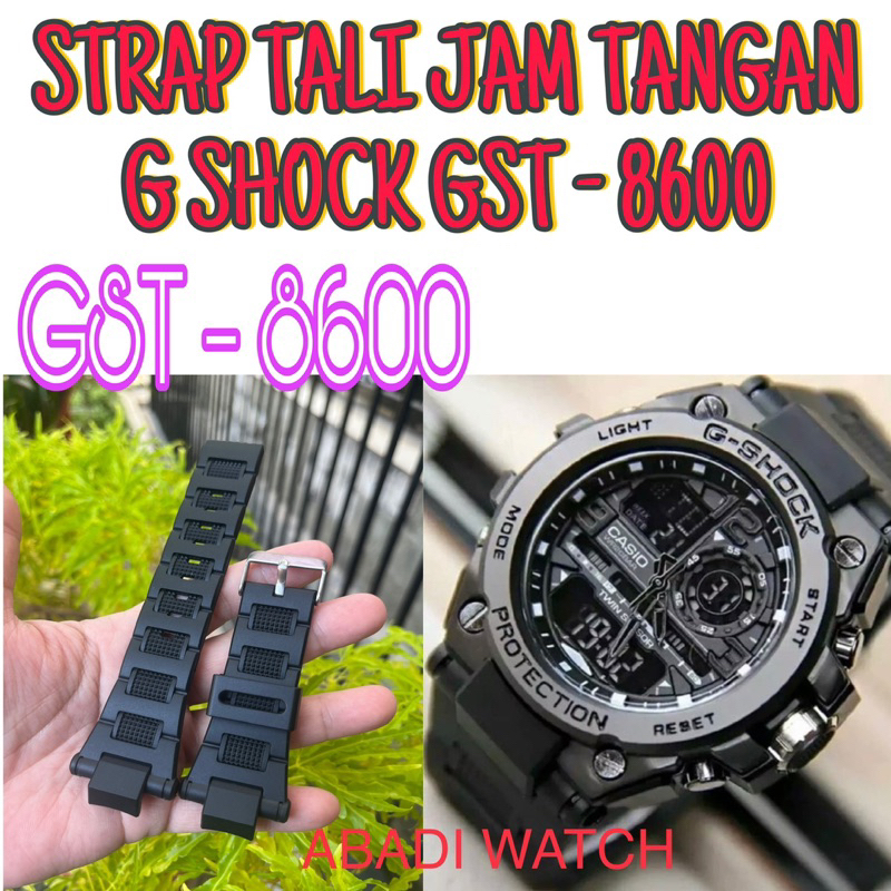 G Shock GST-8600 Metal Full Black Mens Watch Strap GST8600 GST 8600