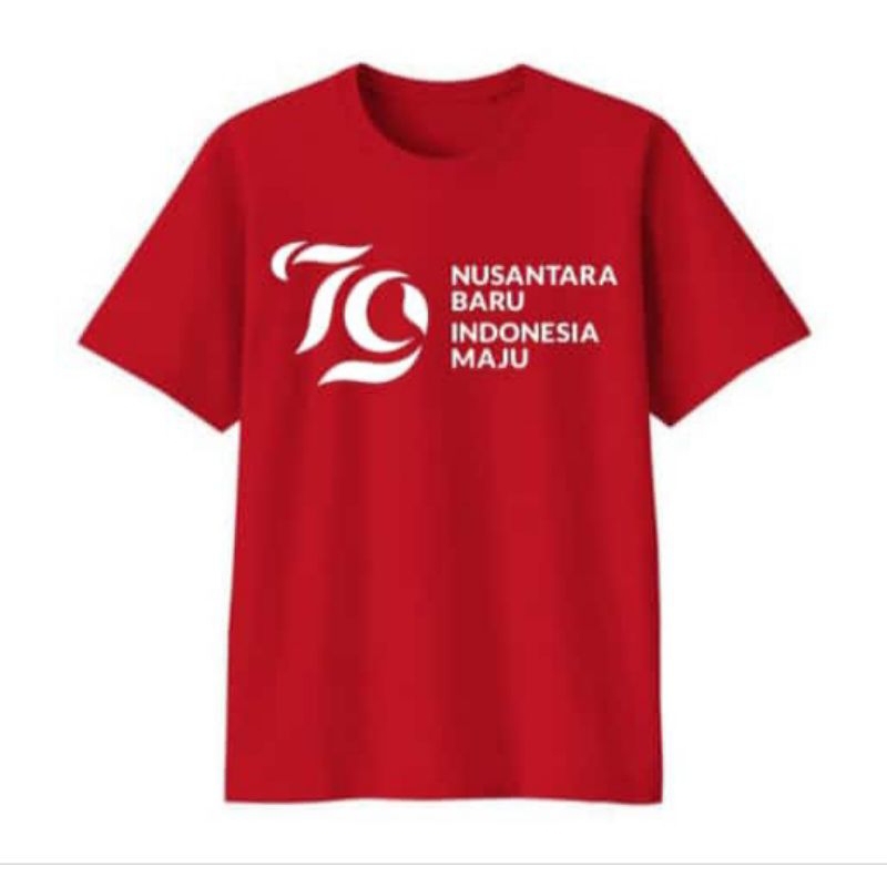 เสื้อยืด 17 AUGUST 79 YEARS NEW NUSTARA/INDONESIA MAJU/FREE Name RT/RW