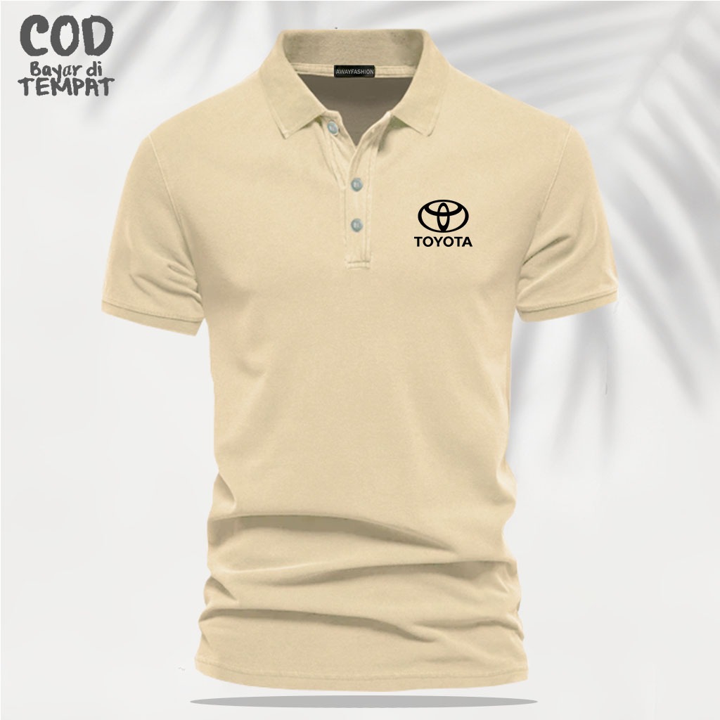 !!! Cool Toyota Distro เสื้อโปโลสีดําข้อความคุณภาพ Polo Premium T-Shrit Cool Collar เสื้อยืดผู้ชาย/ผู้หญิง