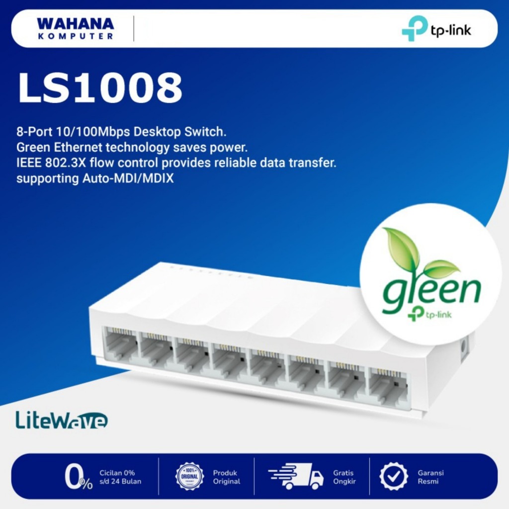 Tp LINK Hub Switch 8 Port LS1008 10/100Mbps Desktop Switch Hub