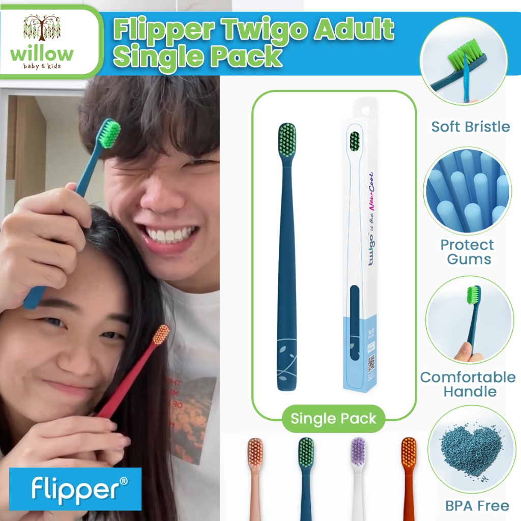แปรงสีฟัน - Flipper Twiza Adult Single Pack