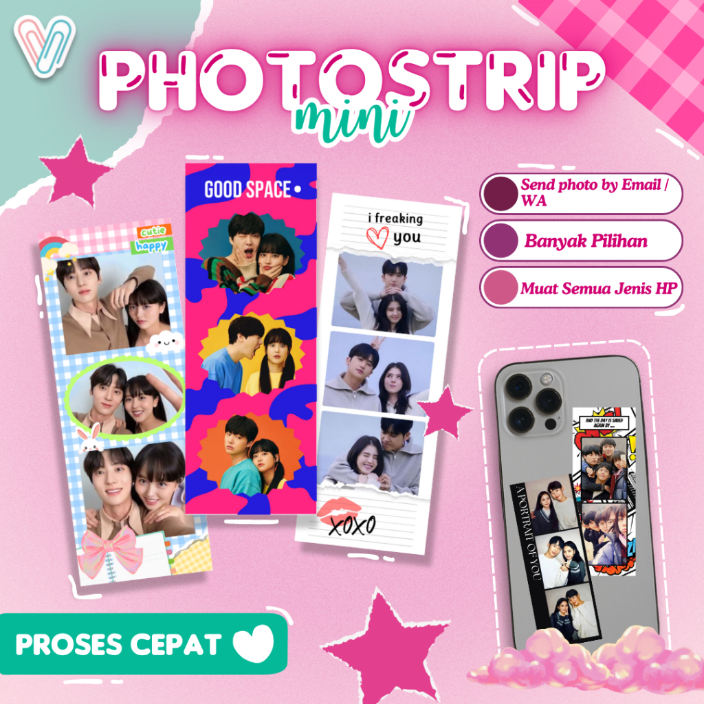 [JELIFISH.STORE] Photostrip Mini NEW DESIGN Photo Stripe Print Polaroid Photobooth Photo Strip HP De