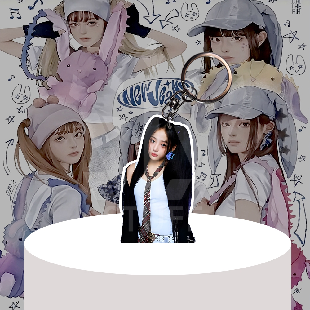 Gantungan Newjeans Keychain / HP - Minji - พวงกุญแจอะคริลิค - พวงกุญแจ