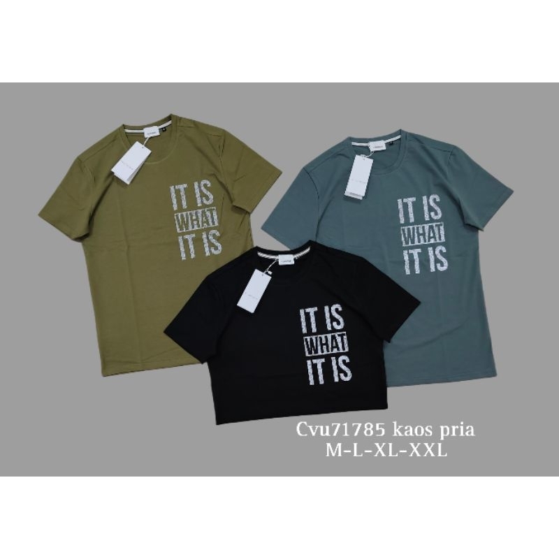 เสื้อยืดผู้ชาย 71785 วัสดุสแปนเด็กซ์พรีเมียม WHAT IS WHAT IS IS IS IS การเขียนแอพพลิเคชั่น ไซส์ ML-X