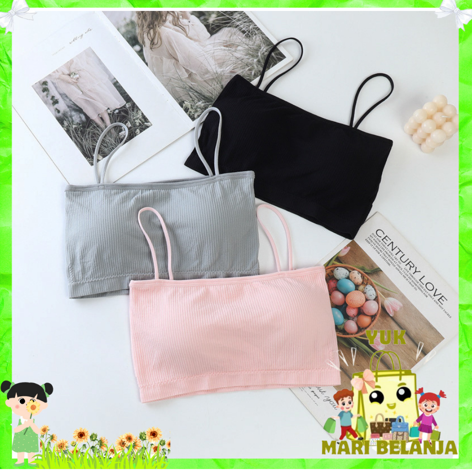 YMB Bra Sport Elastic Bandeau Tank Tops B100 สปอร์ตบราไร้สาย Teen Bra