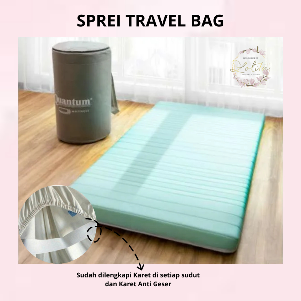 ชุดผ้าปูที่นอน Elite Travel - Quantum - ที่นอนพับได้ - หอพัก UK 90 100 120 + ยางกันลื่น