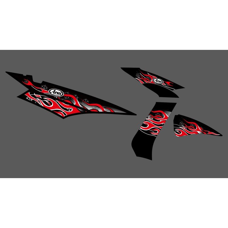 สติ๊กเกอร์แถบ TRANSPARENT MIO SOUL CARBON 115 ARAI MOTIF