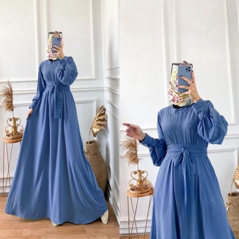 Delisa DRESS TEENAGER GAMIS CRINKEL AIRFLOW SIZE SML XL JUMBO DRESS BUSUI LATEST
