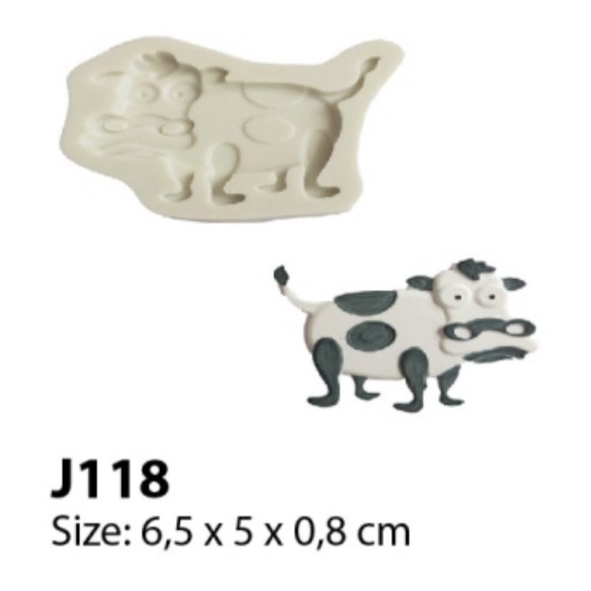 J118 - แม่พิมพ์ซิลิโคน แม่พิมพ์ฟองดองช็อคโกแลตพุดดิ้งวัว