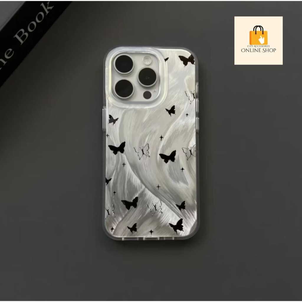 RCI16 สีดํา ButterFly Aesthetic โฮโลแกรมกรณีประเภทOppo A6 PRO A5X A60 A37 NEO 9 A39 A57 LAMA A71 F1S