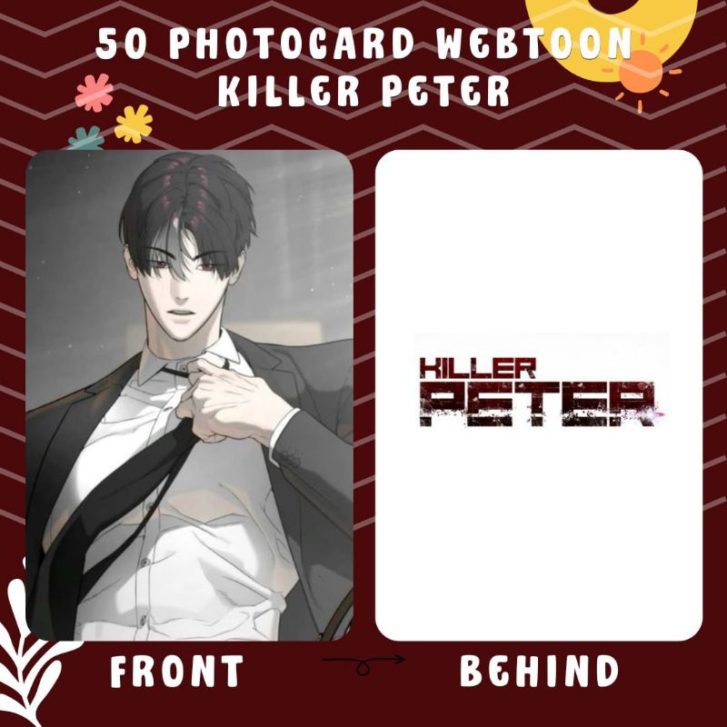 [50 ชิ้น] พิมพ์ WEBTOON KILLER PETER PHOTOCARD 2 ด้านข้าง