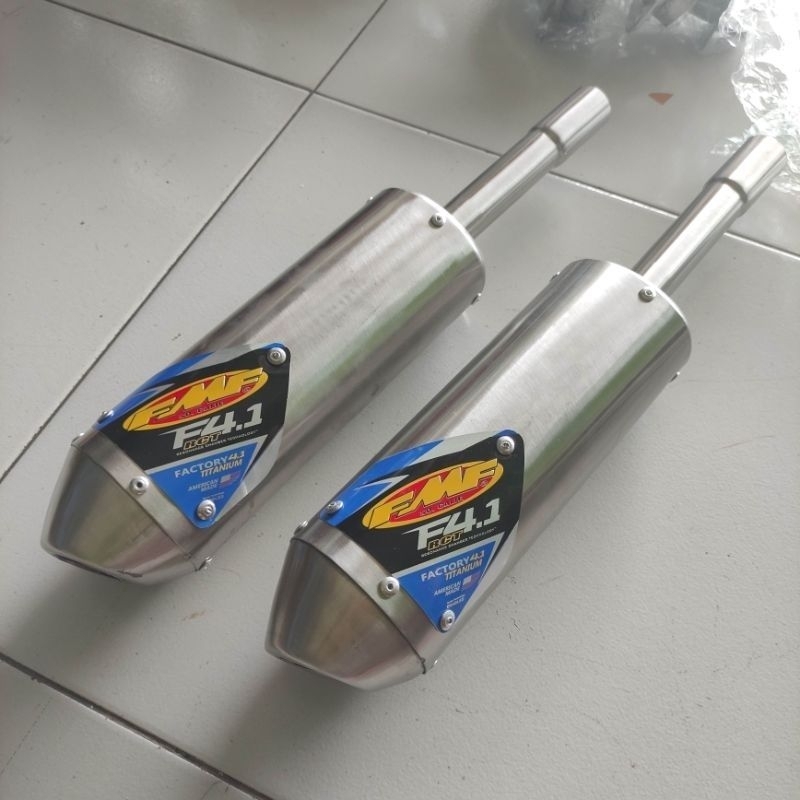 ท่อ Tune Canister Fmf F4.1 สําหรับ Kmx 125 Dt 100 Dt 125 Kmx 100 Ts 125 สแตนเลส