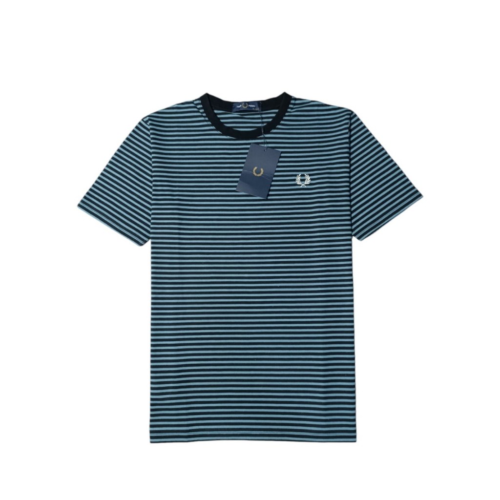 Fred Perry Kids เสื้อยืดลายทางสองสี (SY3552-N11) ของแท้