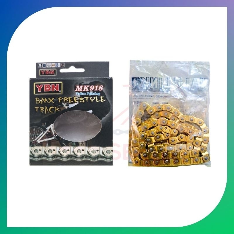 YBN MK918 1/2"x1/8" Gold Yaban Chain Halflink โซ่จักรยาน