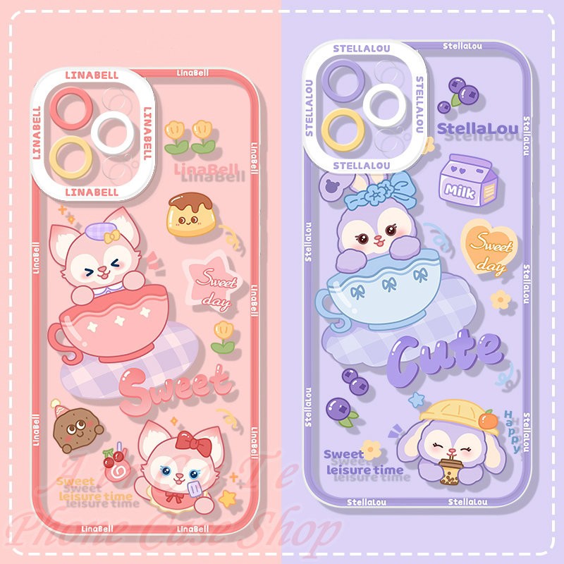 ZC01 Protec Clear Case หวานน่ารักการ์ตูนรูปแบบ Oppo A1K A3S A5S A12 A7 A15 A16 A17 A18 A38 A53 A33 A