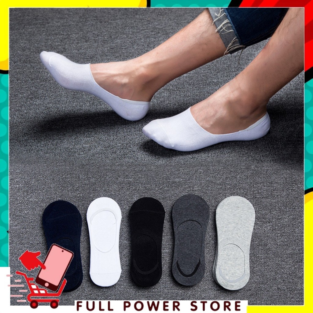 FPS Flatshoes Socks 6704 ถุงเท้าซ่อนรูปแบบธรรมดาถุงเท้าสั้นที่มองไม่เห็นสําหรับผู้ชายและผู้หญิง