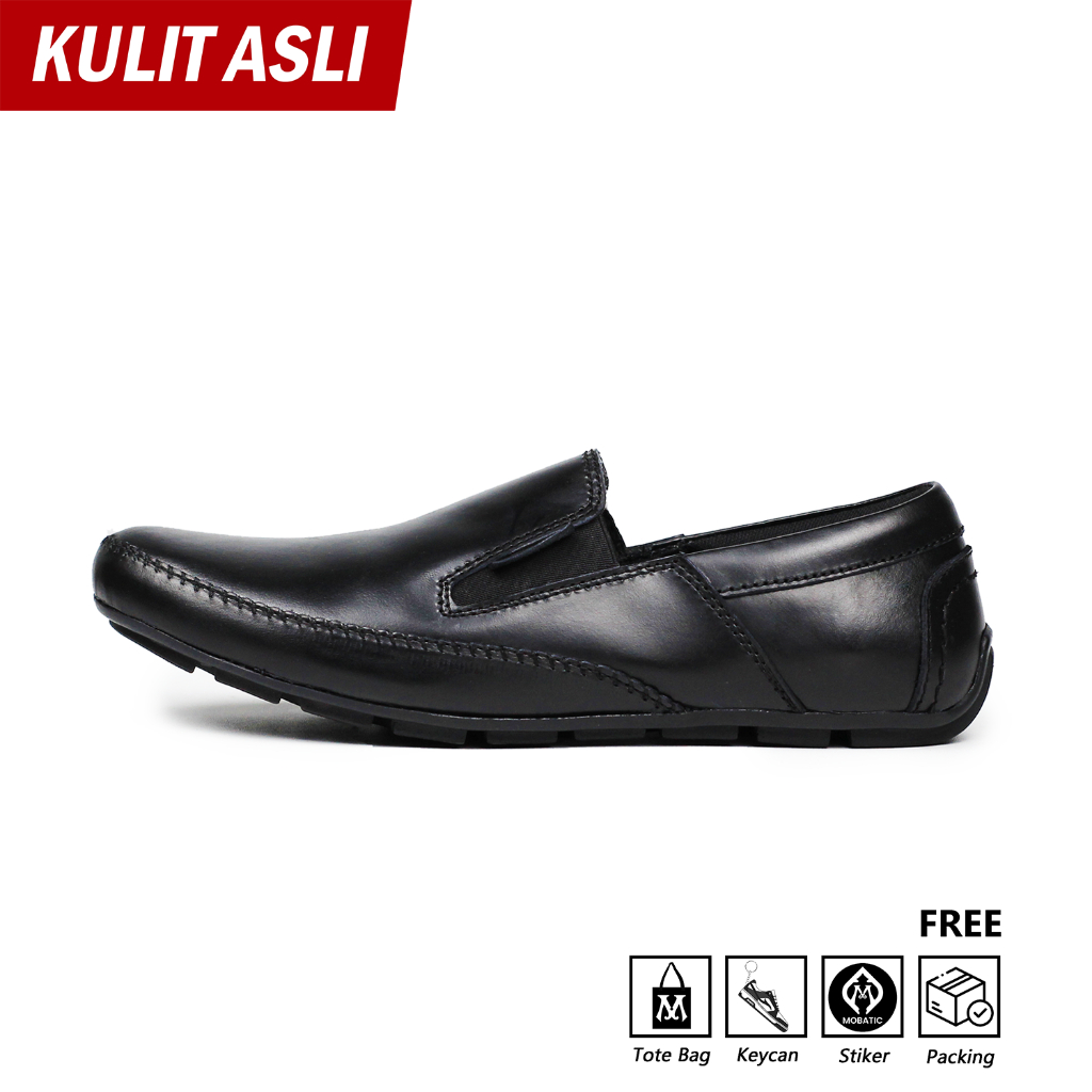 Mobatic Loafer Wicak สีดํา || รองเท้าหนังผู้ชาย