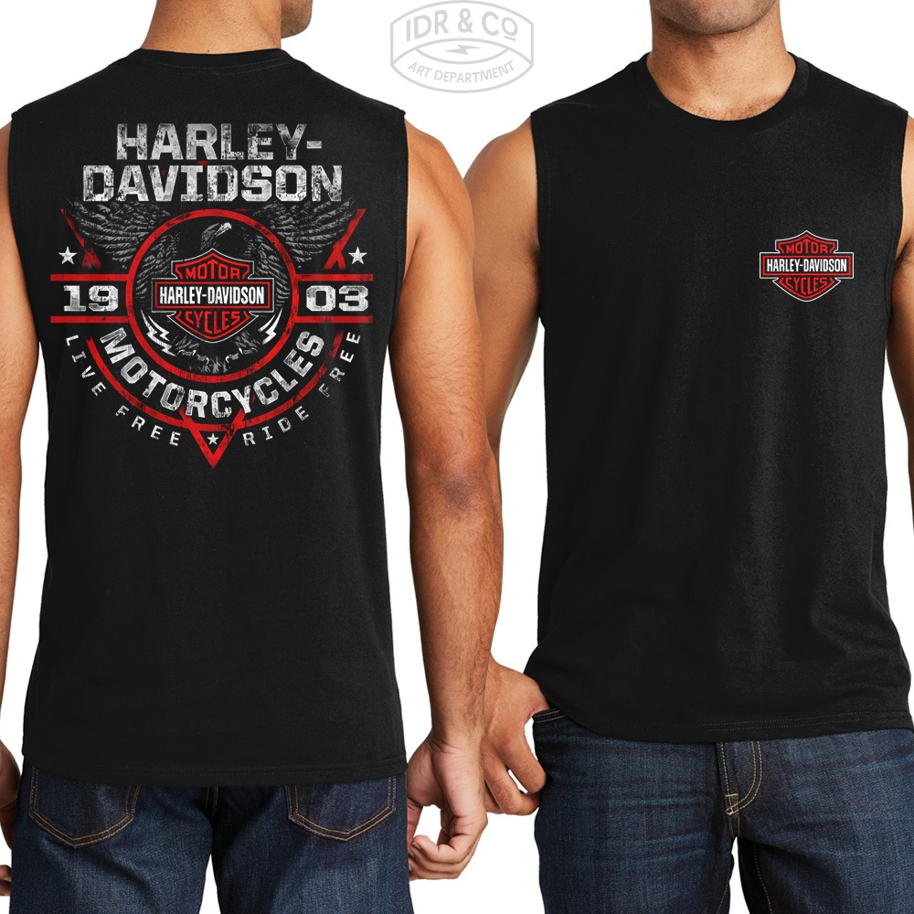 เสื้อยืด เสื้อกล้าม Harley Davidson Series - Full Cotton Combed Premium 24s