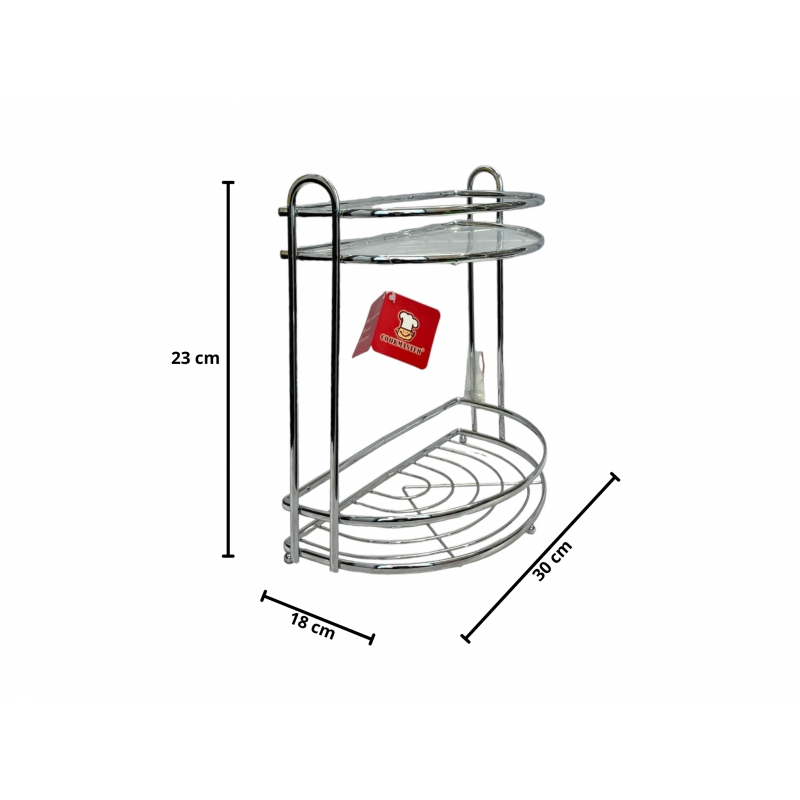 BATHROOM RACK SS-2 S/S HO2212 COOKMASTER	/ ชั้นวางของสแตนเลส 2 ชั้น