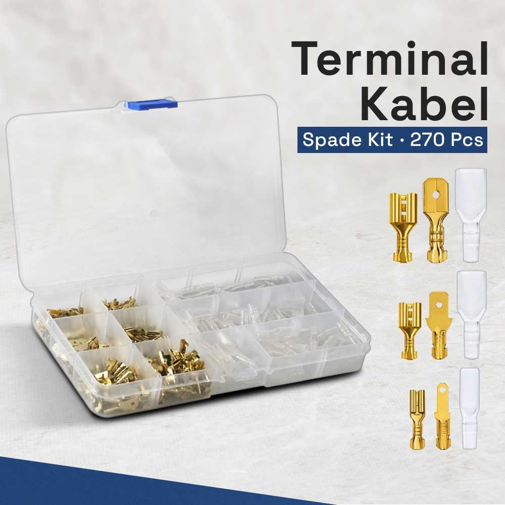 Terminal Wire Crimp Connector Terminal Spade Kit 270 ชิ้น Taffiware - SC7