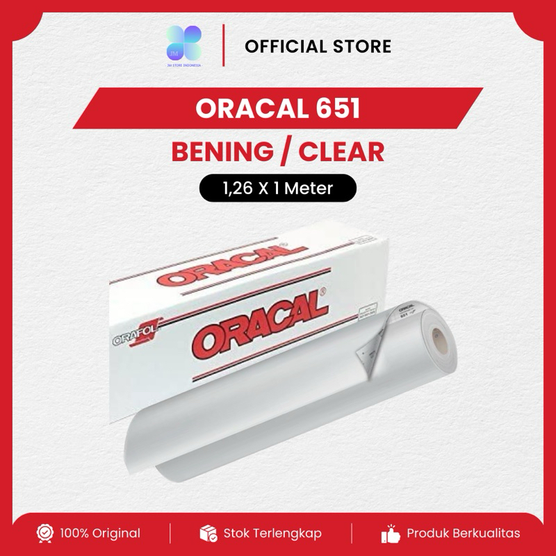 Oracal 651 Clear 1 เมตร Glossy Matte Doff สติ๊กเกอร์ไวนิลใสใส กว้าง 1,26 เมตร