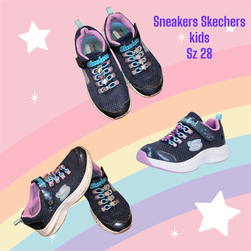 Preloved Skechers รองเท้าผ้าใบเด็ก uk 28 รองเท้านักเรียนเด็ก รองเท้าเด็กอนุบาล