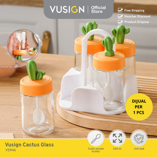 Vusign Tempat Bumbu Dapur Kaca / Seasoning Bottle 240ml 1 pcs Lucu VS946