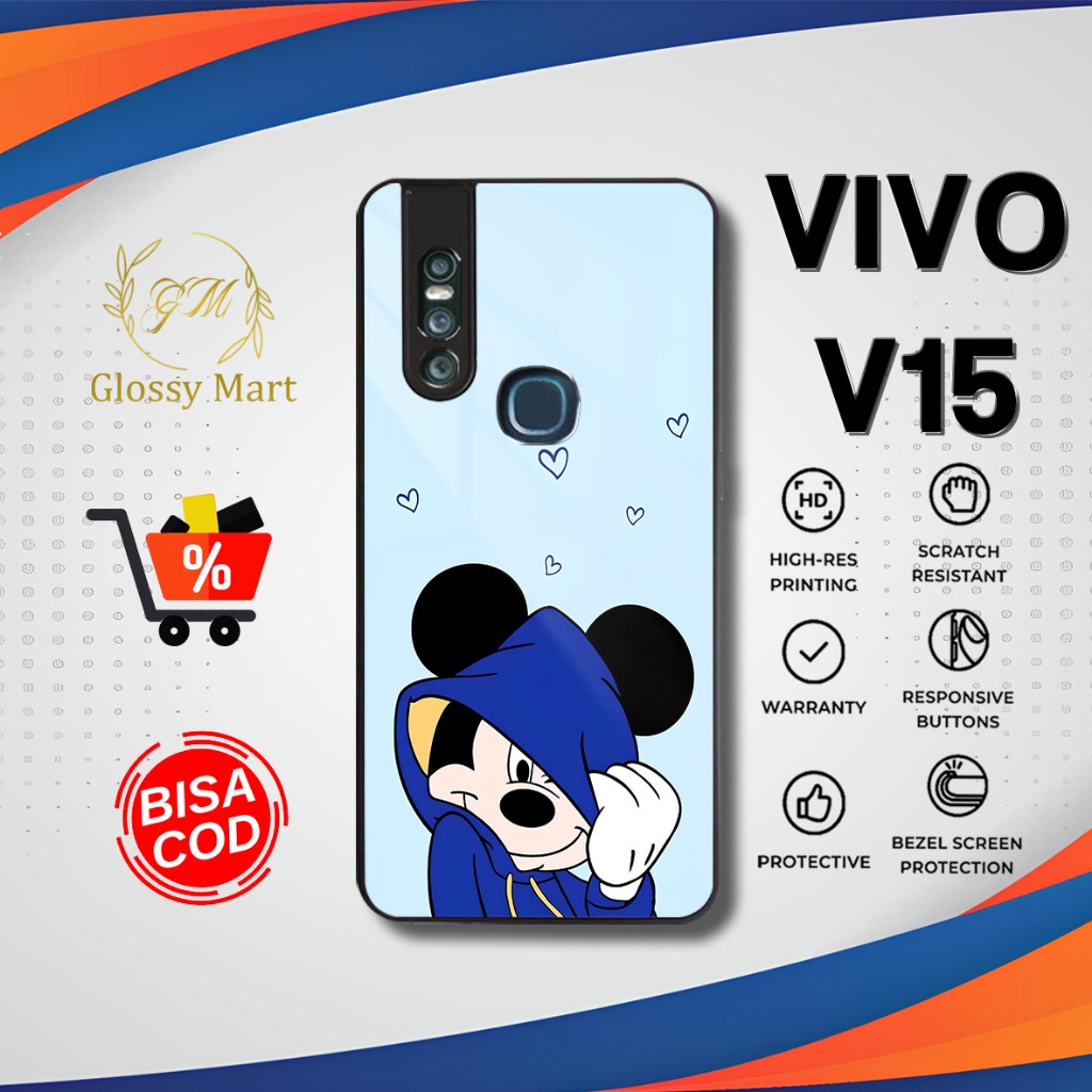 เคส Vivo V15 ล่าสุด เคส Mickey เคส Vivo V15 Hardcase Softcase Glossy Kesing