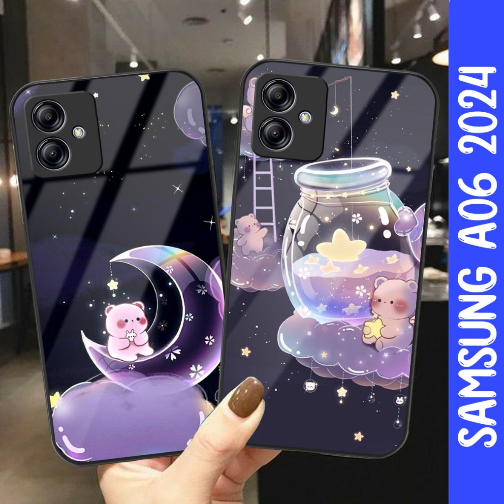 Softcase Glass Kaca SAMSUNG A06 ล่าสุดปลอก Handphone Protector กล้องปกป้อง [MG08]