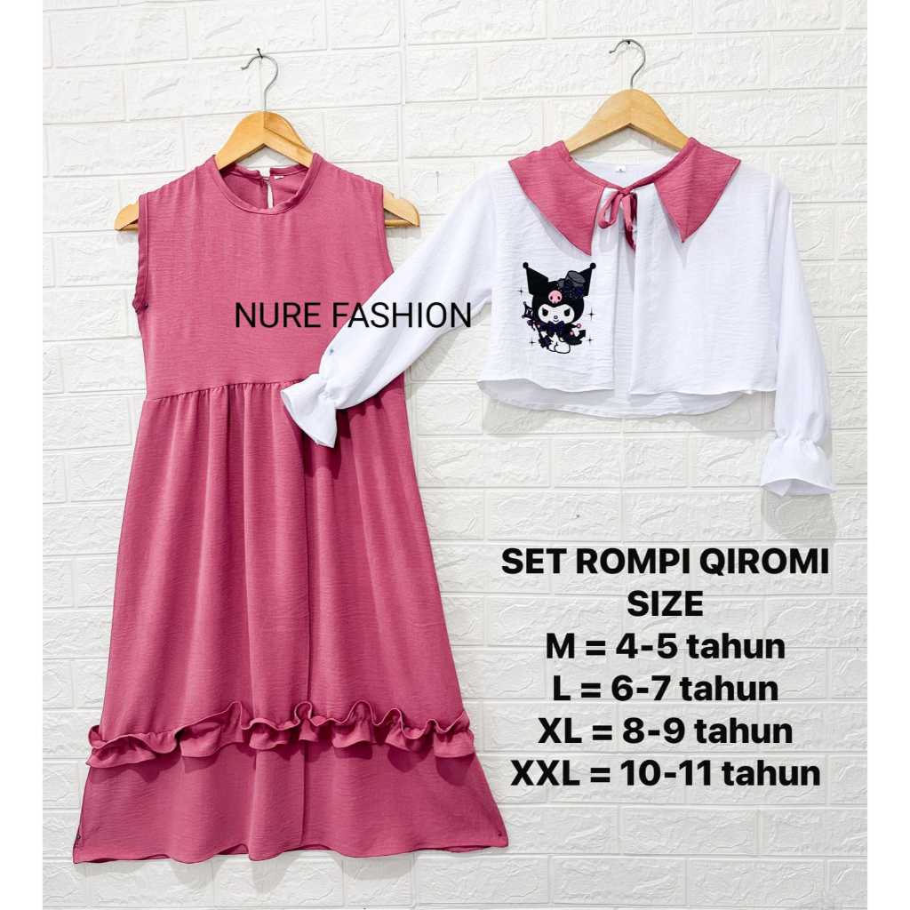 เสื้อผ้ามุสลิมอายุ 4-15 Oneset อายุ 9 10 12 6 Secelan Oneset Ramdhan ชุดเด็ก Clana Hari Raya One ชุด