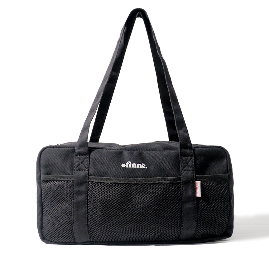 FINNE Balu - กระเป๋า Duffle ขนาดกลาง - สีดํา | กระเป๋าเดินทาง | กระเป๋ายิม | ผู้ชายผู้หญิง
