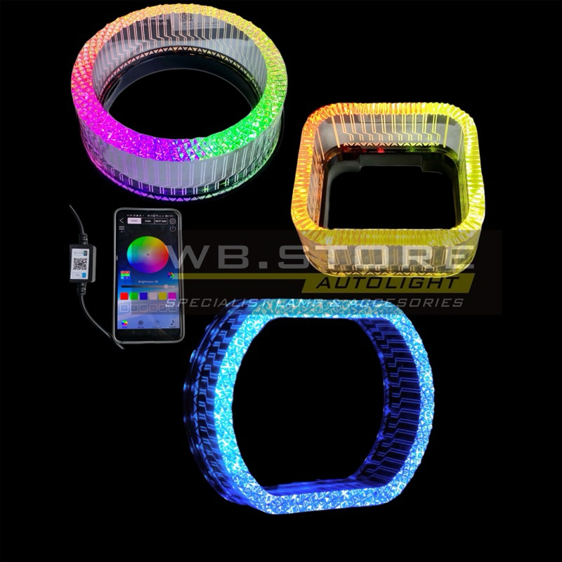 SHROUD WRGB AES ICC VINYX 5D GLORY CRYSTAL 1.5 นิ้ว 2.5 นิ้ว 3 นิ้วกล่องกลม BMW SHROUD WRGB MATRIX R