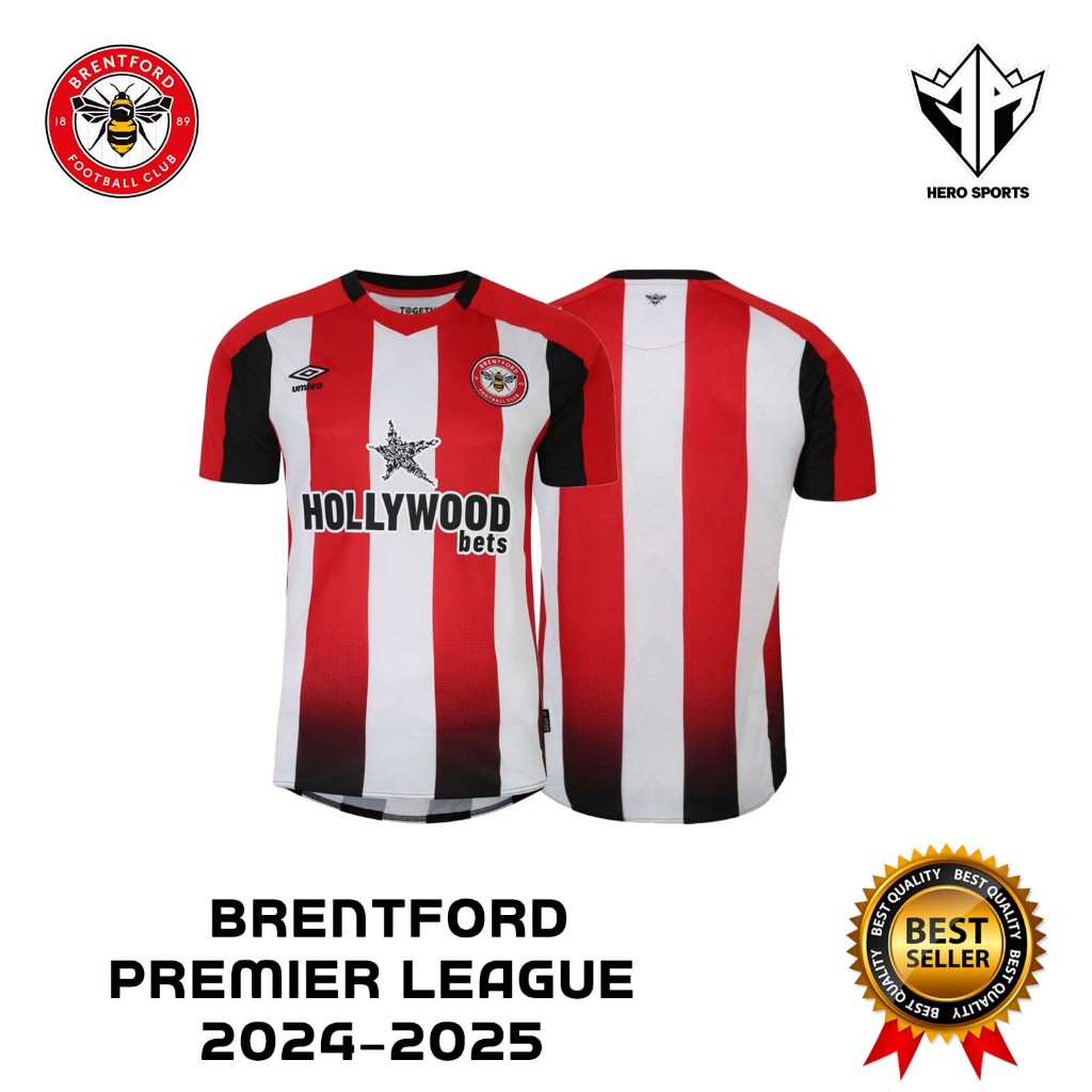 เสื้อเจอร์ซีย์ เบรนท์ฟอร์ด 2024-2025 การพิมพ์เต็มรูปแบบ