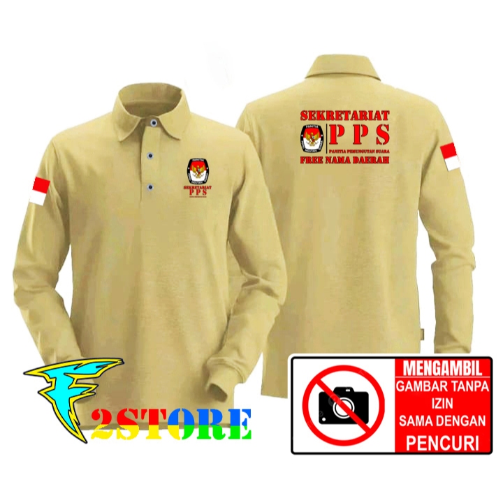 Pps Secretariat Polo Collar Shirt - Polling Committee ชื่อภูมิภาคฟรี F2ASTORE