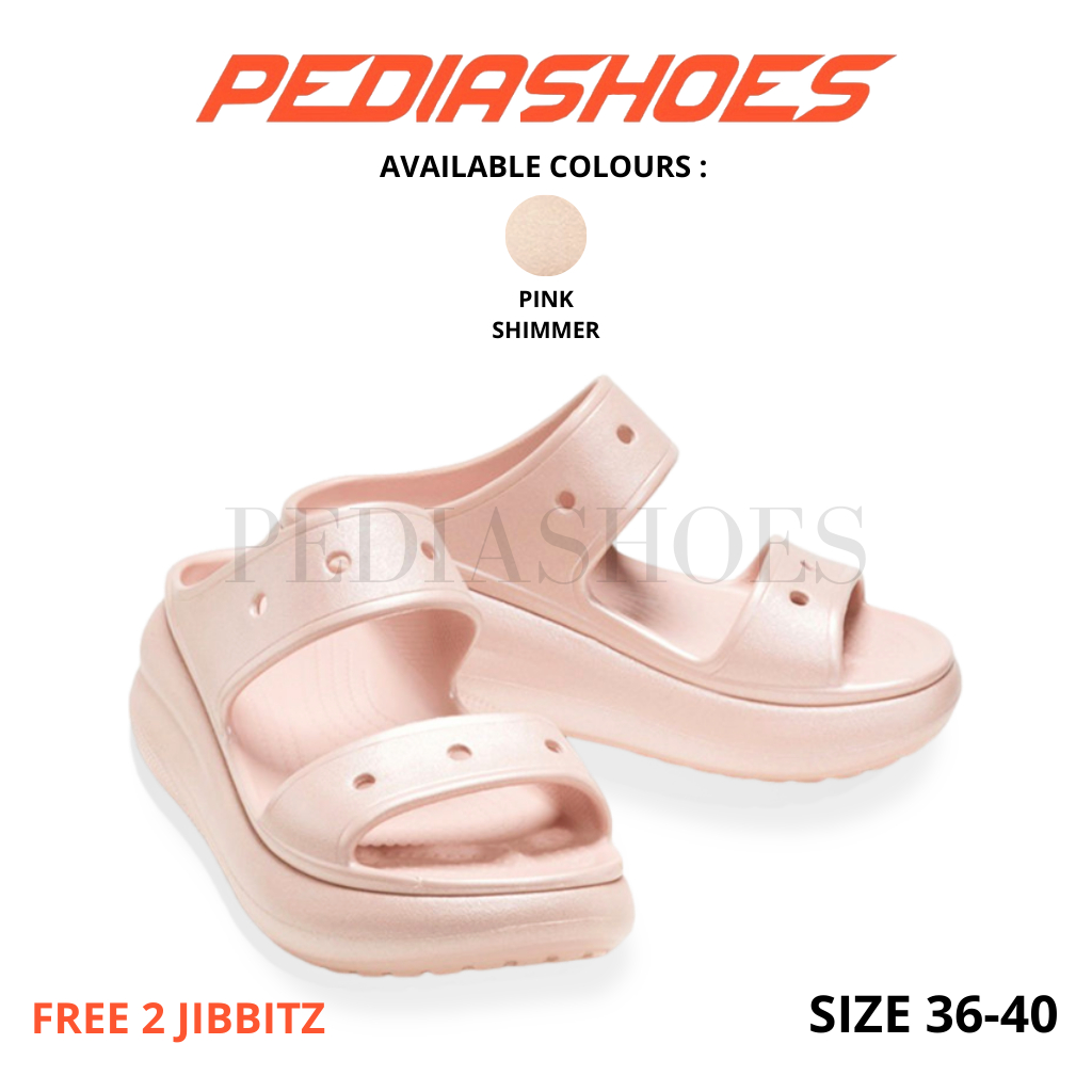 Crocs CLASSIC CRUSH SLIDE SHIMMER/SANDAL CROCS ผู้หญิง SHIMMER/CROCS SHIMMER/CROCS CRUSH SLIMMER SLI