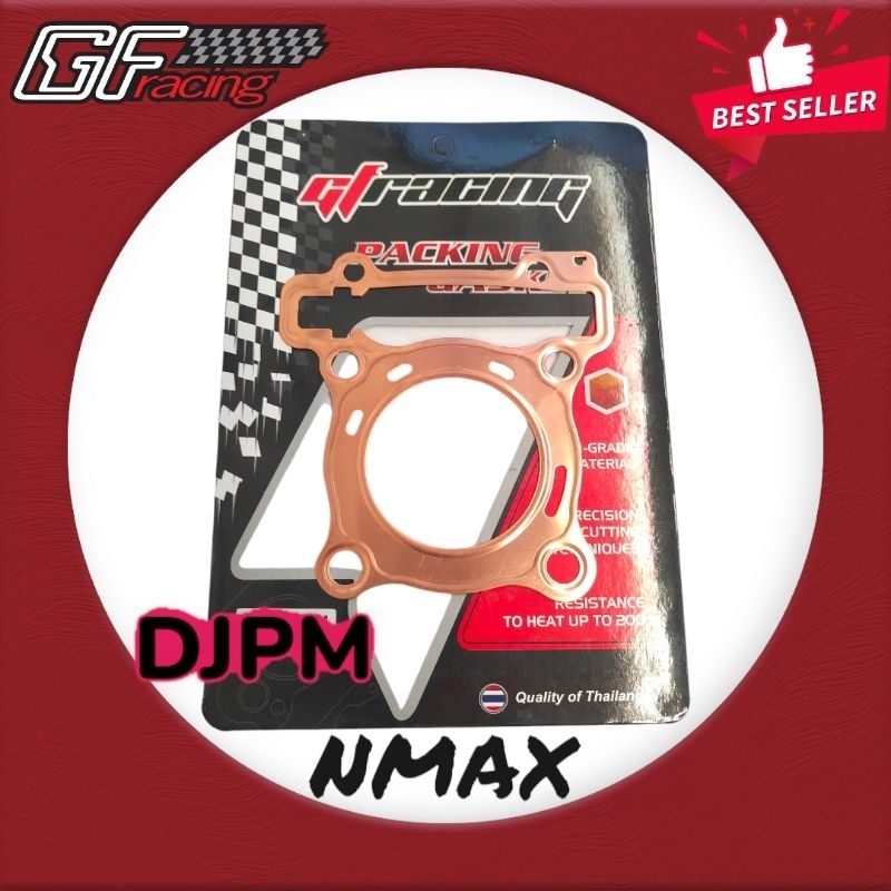 หัวบล็อกปะเก็นทองเหลืองทองแดง Yamaha Nmax N max Aerox 60 61 62 63 64 65MM GF Racing
