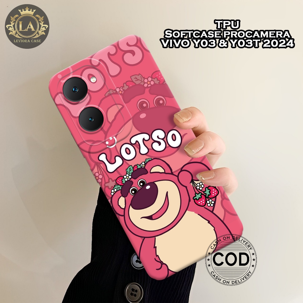 เคส HP ใหม่ล่าสุด VIVO Y03 / Y03T 2024 - เคส Leviora - เคสแฟชั่นLotso - เคส VIVO Y03 / Y03T Softcase