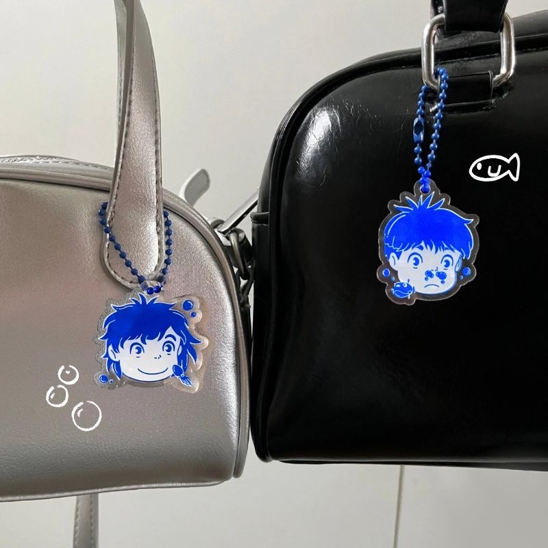 พวงกุญแจคู่ GANTUNGAN Ponyo & sosuke ghibli - พวงกุญแจพวงกุญแจพวงกุญแจพวงกุญแจเครื่องประดับเล็ก ๆ