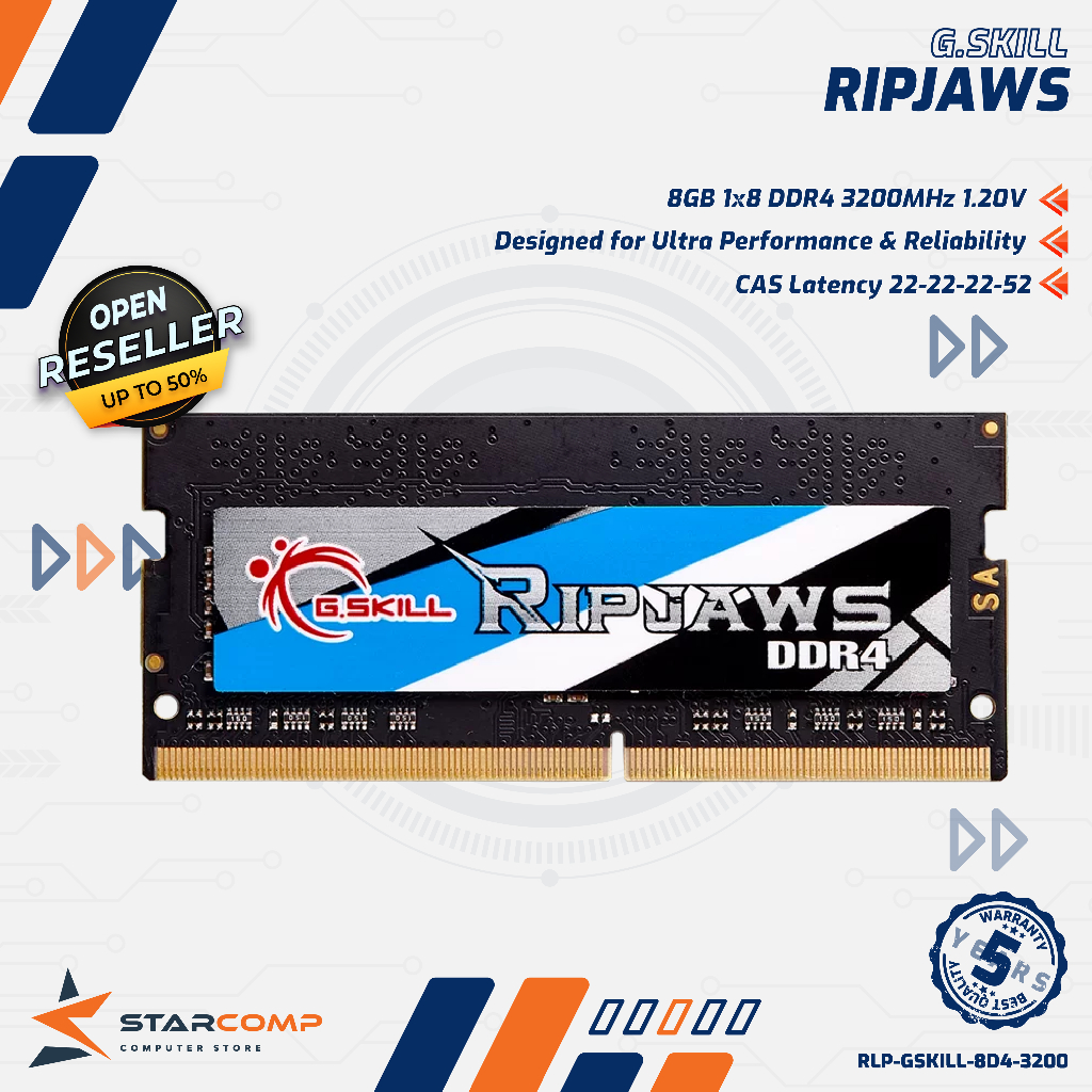 Gskill Ripjaws 8GB DDR4 3200mhz SODIMM Laptop RAM