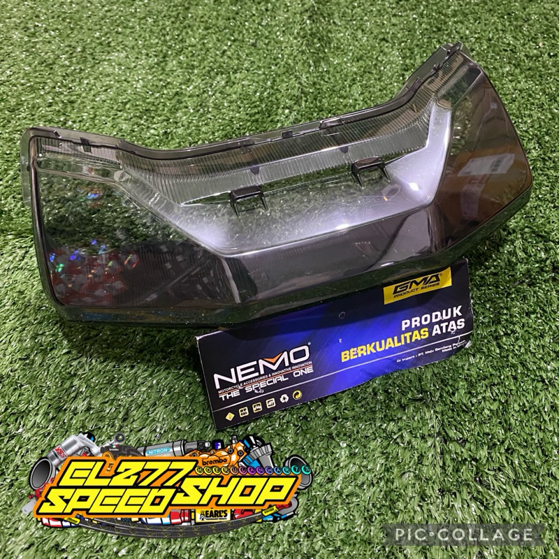 Hitam Mica แก้วหยุดควันโคมไฟสีดํา Adv 150 และ 160 NEMO/ Mika ไฟท้าย Honda Adv 150 และ 160 ควัน
