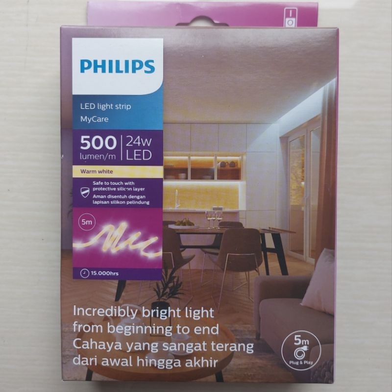 Philips LED Light Strip MyCare DC 24V GM ความยาว 5 ม. สี Warm White 3000K