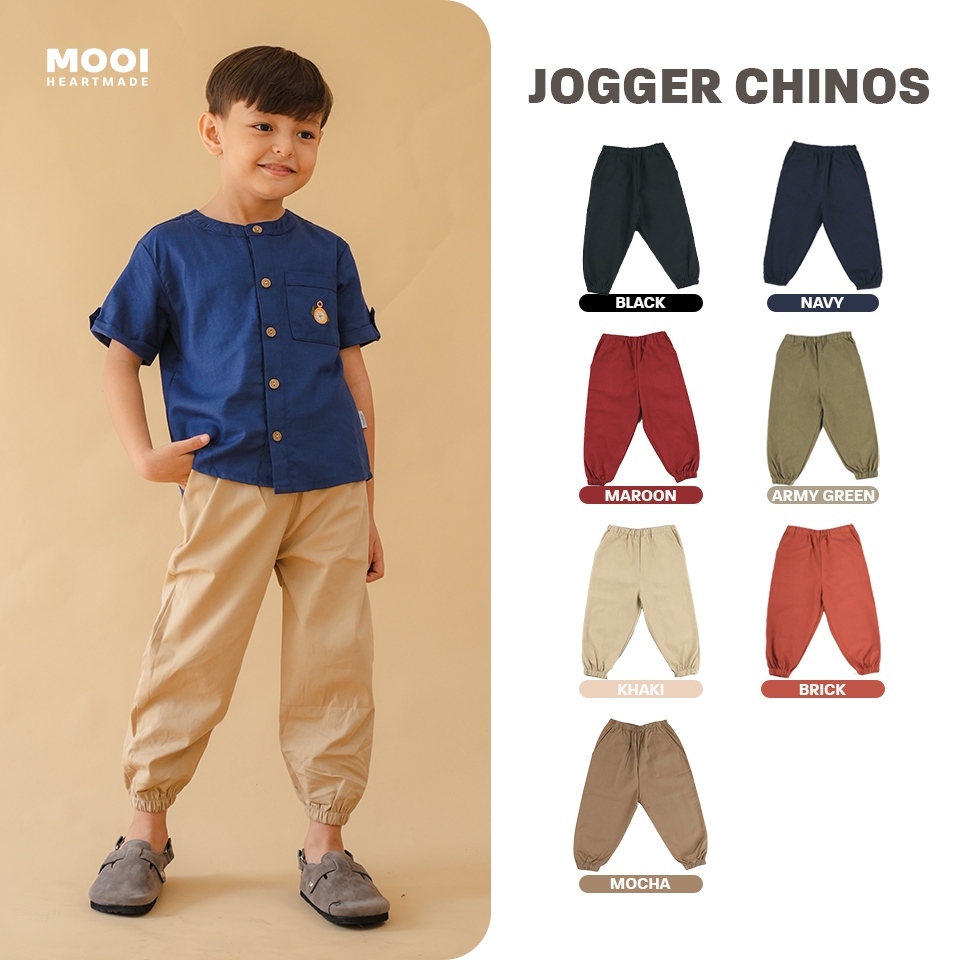 Mooi กางเกงเด็ก Unisex สําหรับเด็กผู้หญิง Jogger Chinos กางเกงสําหรับเด็กชายและเด็กหญิง