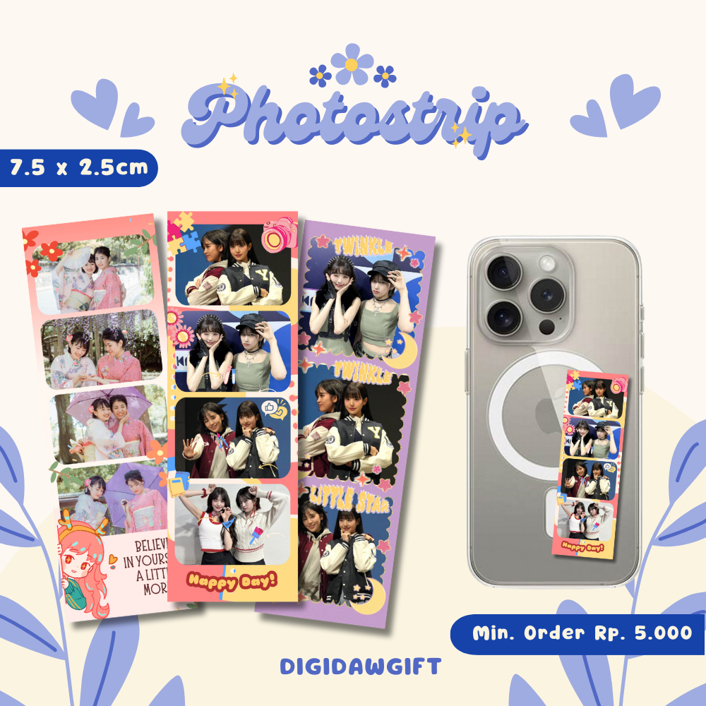 MINI PHOTOSTRIP CUSTOM SIZE 2.75x8.25 I CUTE PHOTOSTRIP I FREEBIES HP DECORTATIONS I PHOTOBOOTH PRIN
